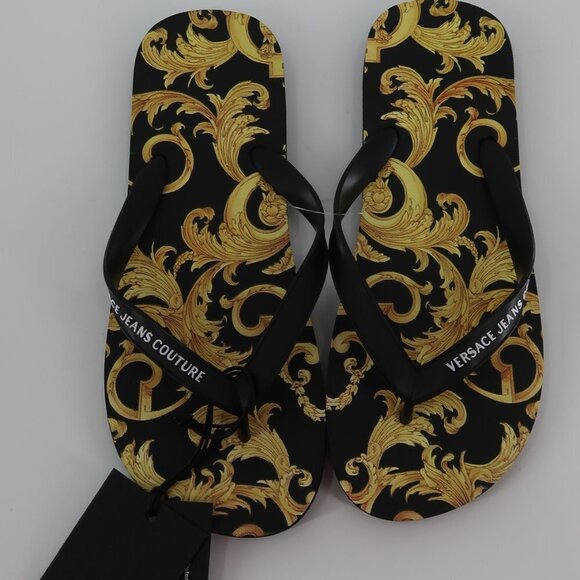 Versace Couture Flip Flops Size 11 - Picture 2 of 12